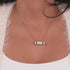 Howlite | Or | Collier barre de pierres précieuses
